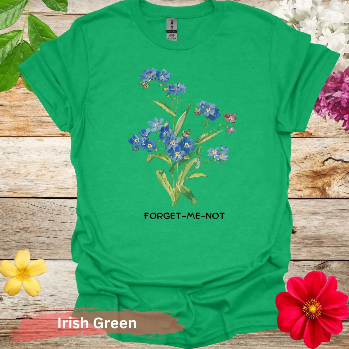 Forget-Me-Not T-shirt - S / Irish Green - Physical Item