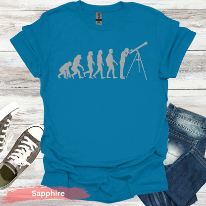 From Ape to Astronomer T-shirt - S / Sapphire - Physical Item
