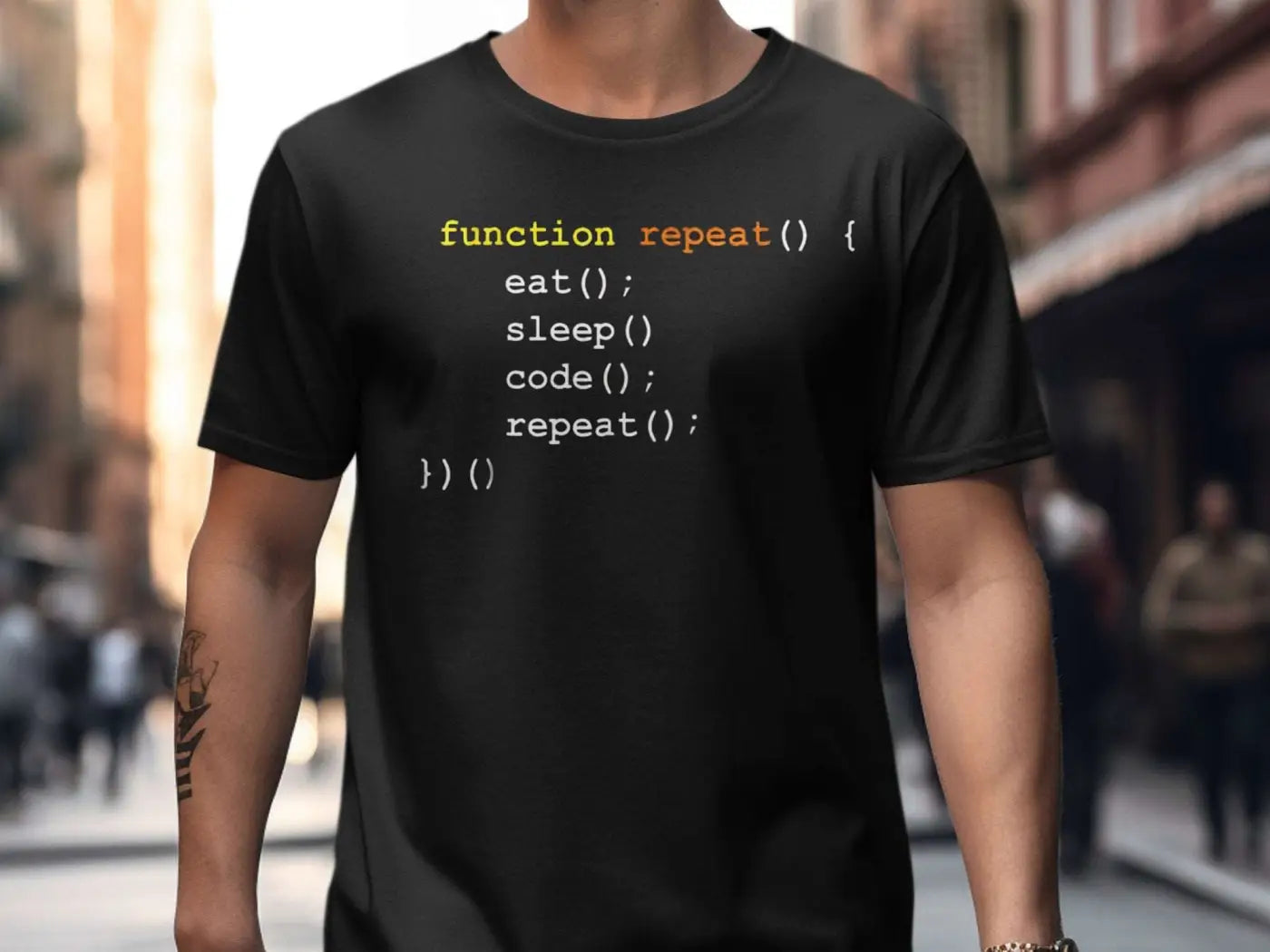 Function Repeat Eat Sleep Code () funny computer science T-Shirt - Physical Item