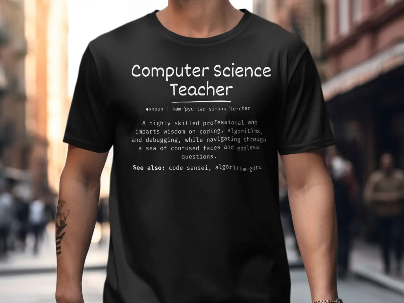 Funny Computer Science Teacher Definition T-Shirt - Physical Item