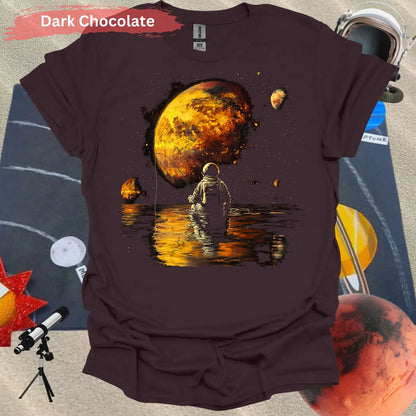 Galactic Fishing Adventure T-Shirt - S / Dark Chocolate - Physical Item