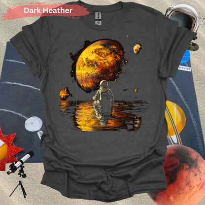 Galactic Fishing Adventure T-Shirt - S / Dark Heather - Physical Item