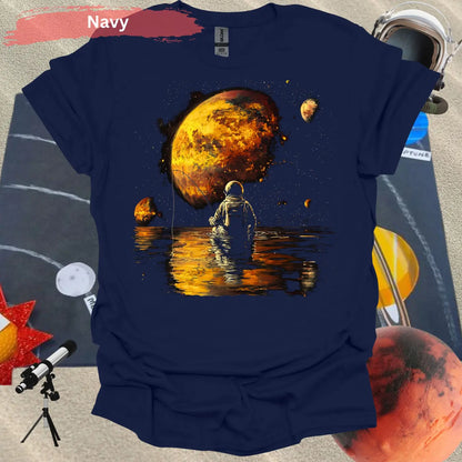 Galactic Fishing Adventure T-Shirt - S / Navy - Physical Item