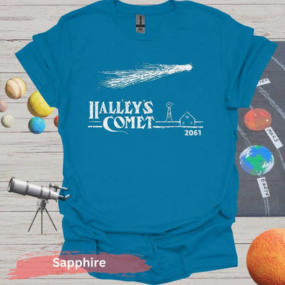 Halley’s Comet 2061: Celestial Encounter T-Shirt - Sapphire / S - Physical Item