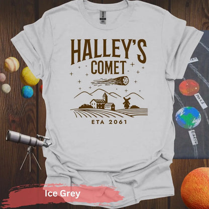 Halley’s Comet ETA 2061 T-shirt - S / Ice Grey - Physical Item