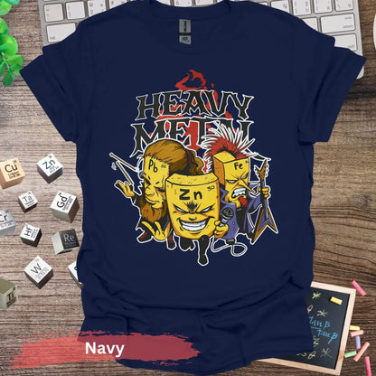 Heavy Metal Elements Band T-shirt - S / Navy - Physical Item