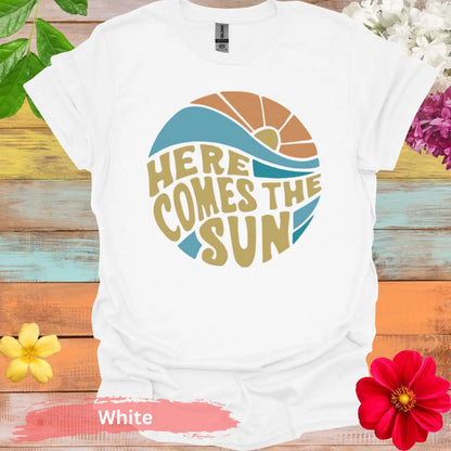 Here Comes The Sun Graphic T-Shirt - S / White - Physical Item