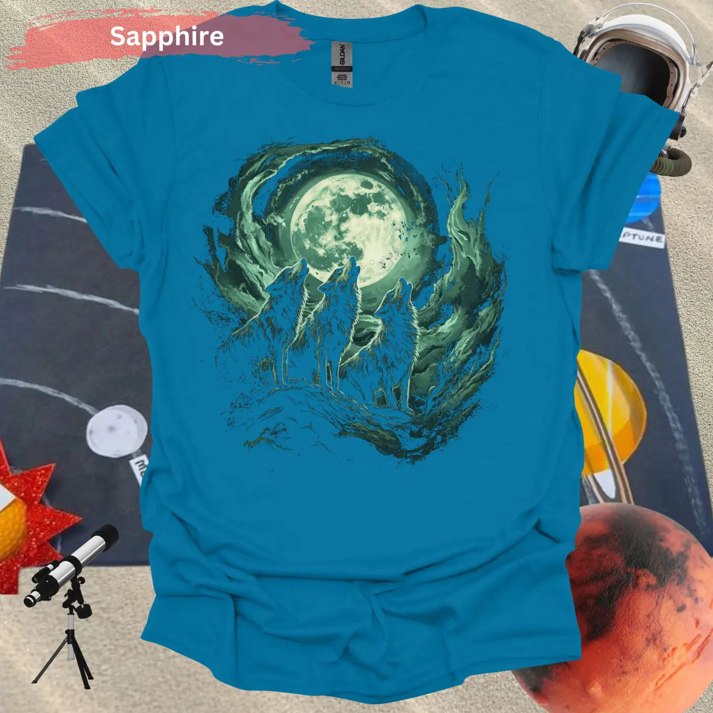 Howl You Doing? Three Wolves and a Moon Shirt - Physical Item