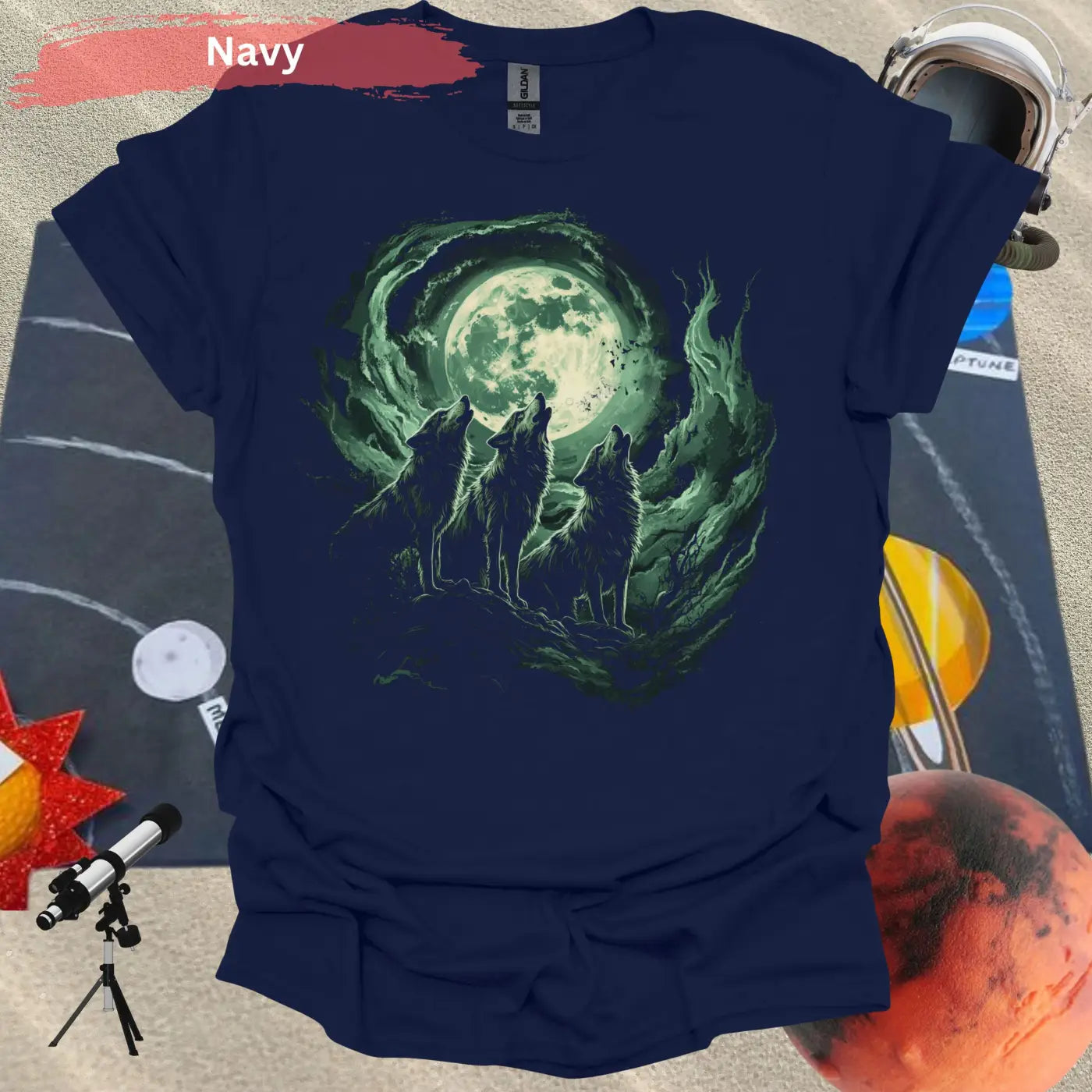 Howl You Doing? Three Wolves and a Moon Shirt - Physical Item