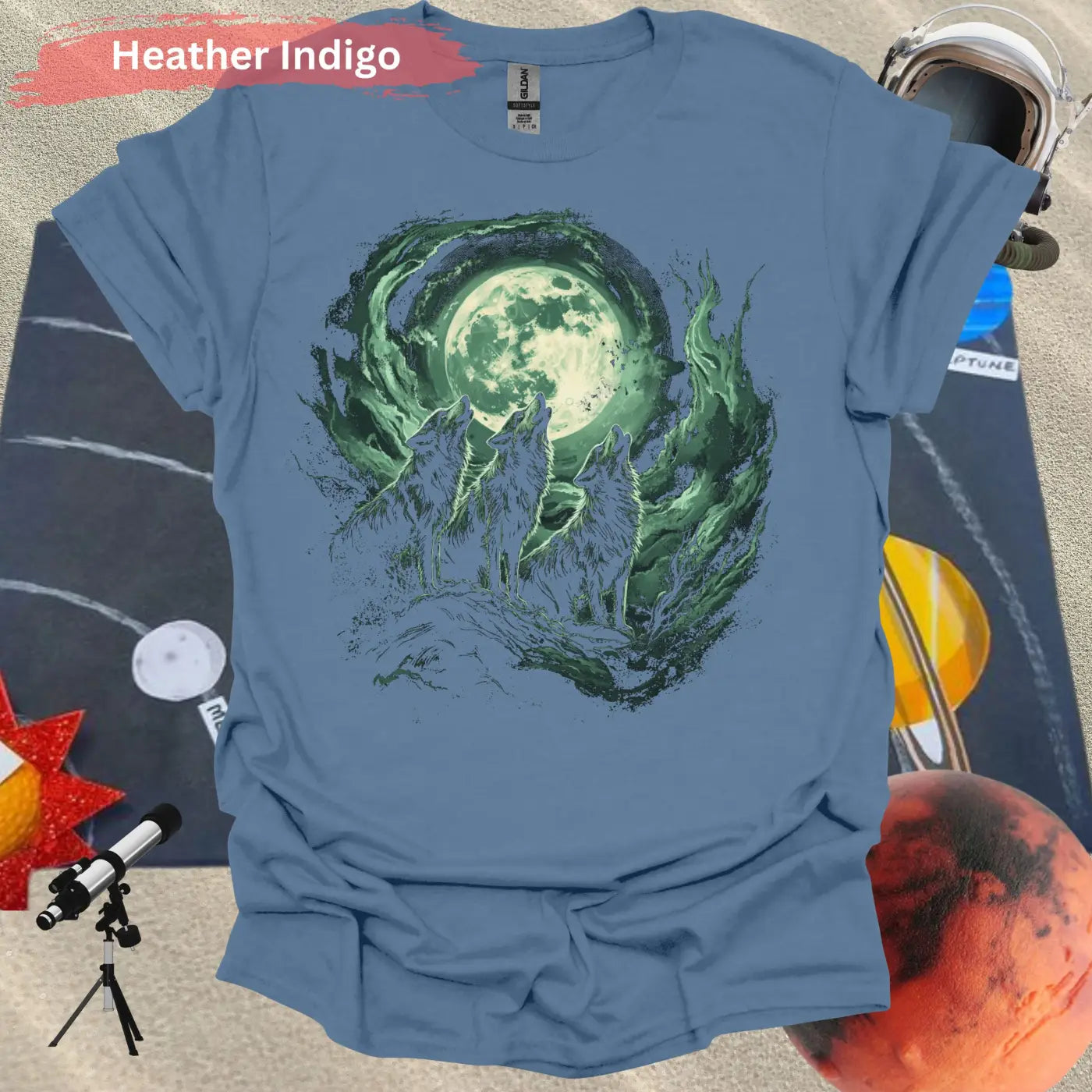 Howl You Doing? Three Wolves and a Moon Shirt - Physical Item