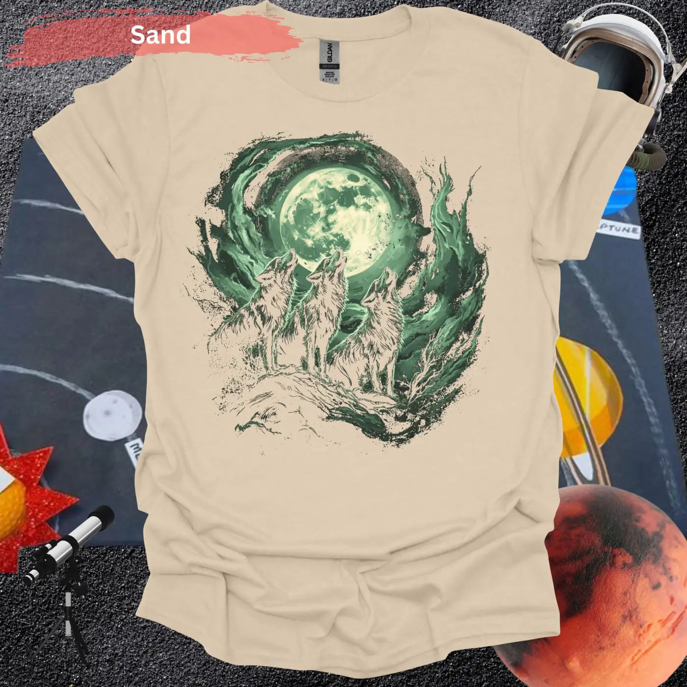 Howl You Doing? Three Wolves and a Moon Shirt - Physical Item