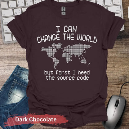 I Can Change The World T-Shirt - S / Dark Chocolate - Physical Item