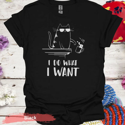 I Do What Want T-shirt - S / Black - Physical Item