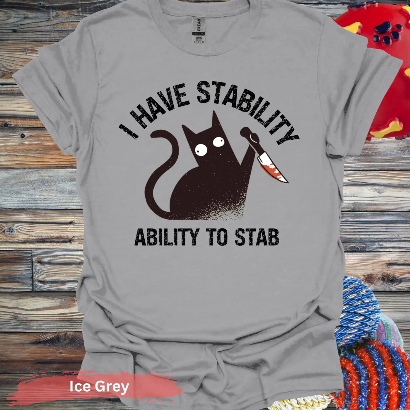 I Have Stability T-shirt - S / Ice Grey - Physical Item