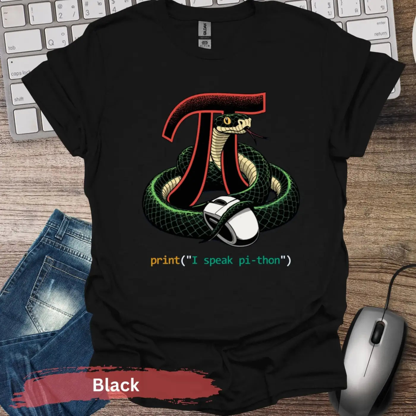 I Speak Python T-shirt - S / Black - Physical Item