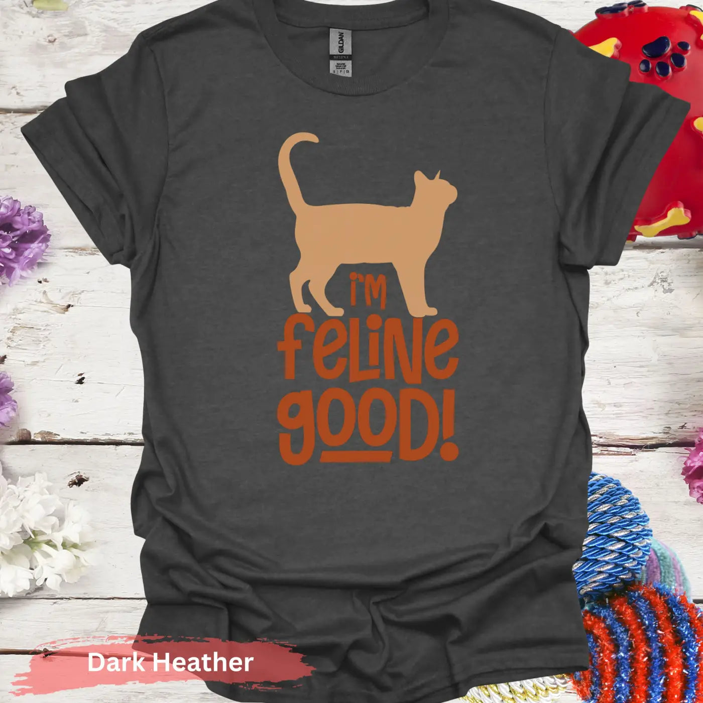 I’m Feline Good T-shirt - S / Dark Heather - Physical Item