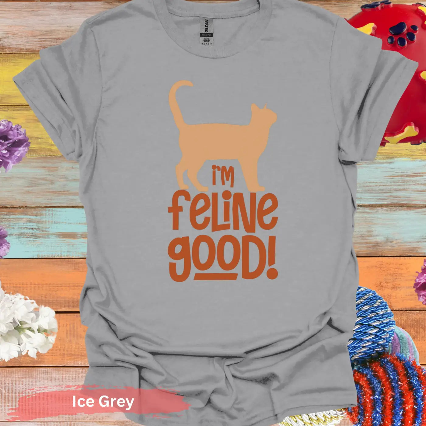 I’m Feline Good T-shirt - S / Ice Grey - Physical Item