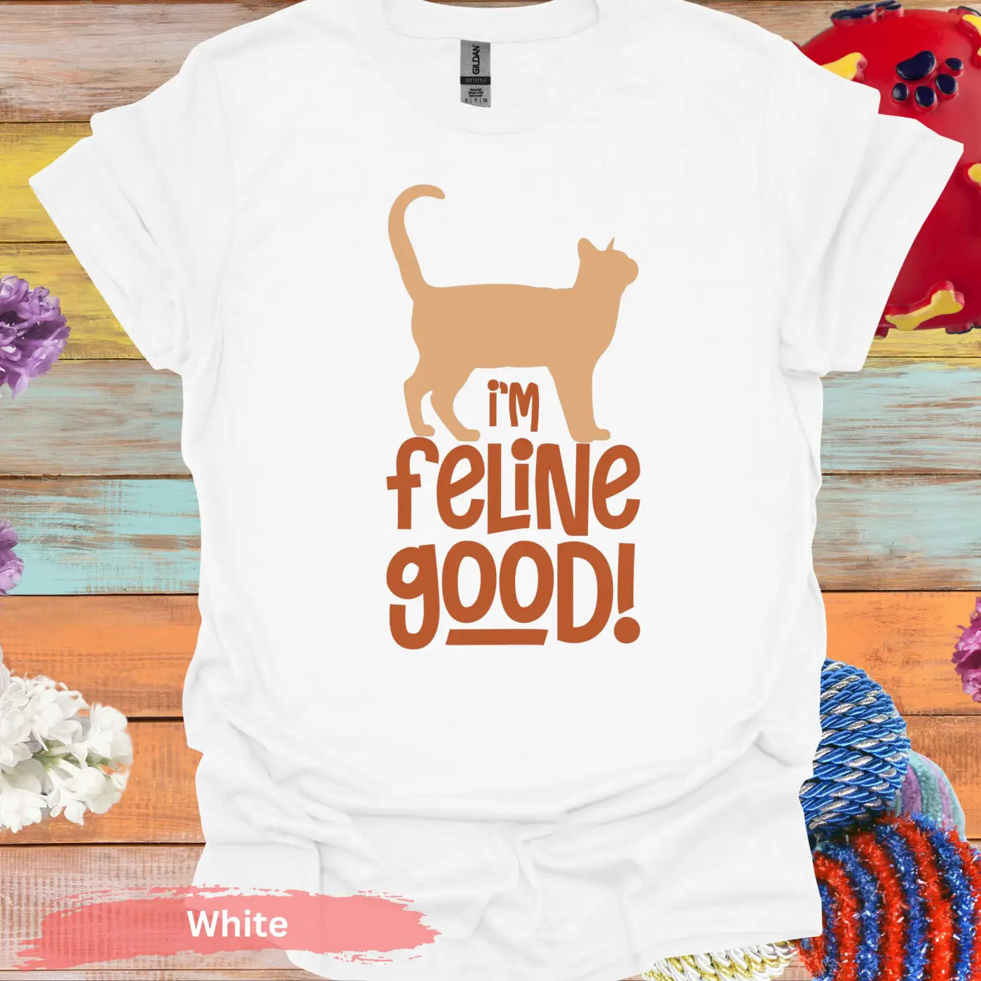 I’m Feline Good T-shirt - S / White - Physical Item