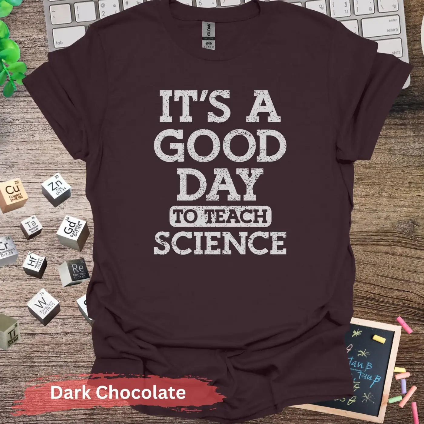 It’s a Good Day to Teach Science T-Shirt - S / Dark Chocolate - Physical Item