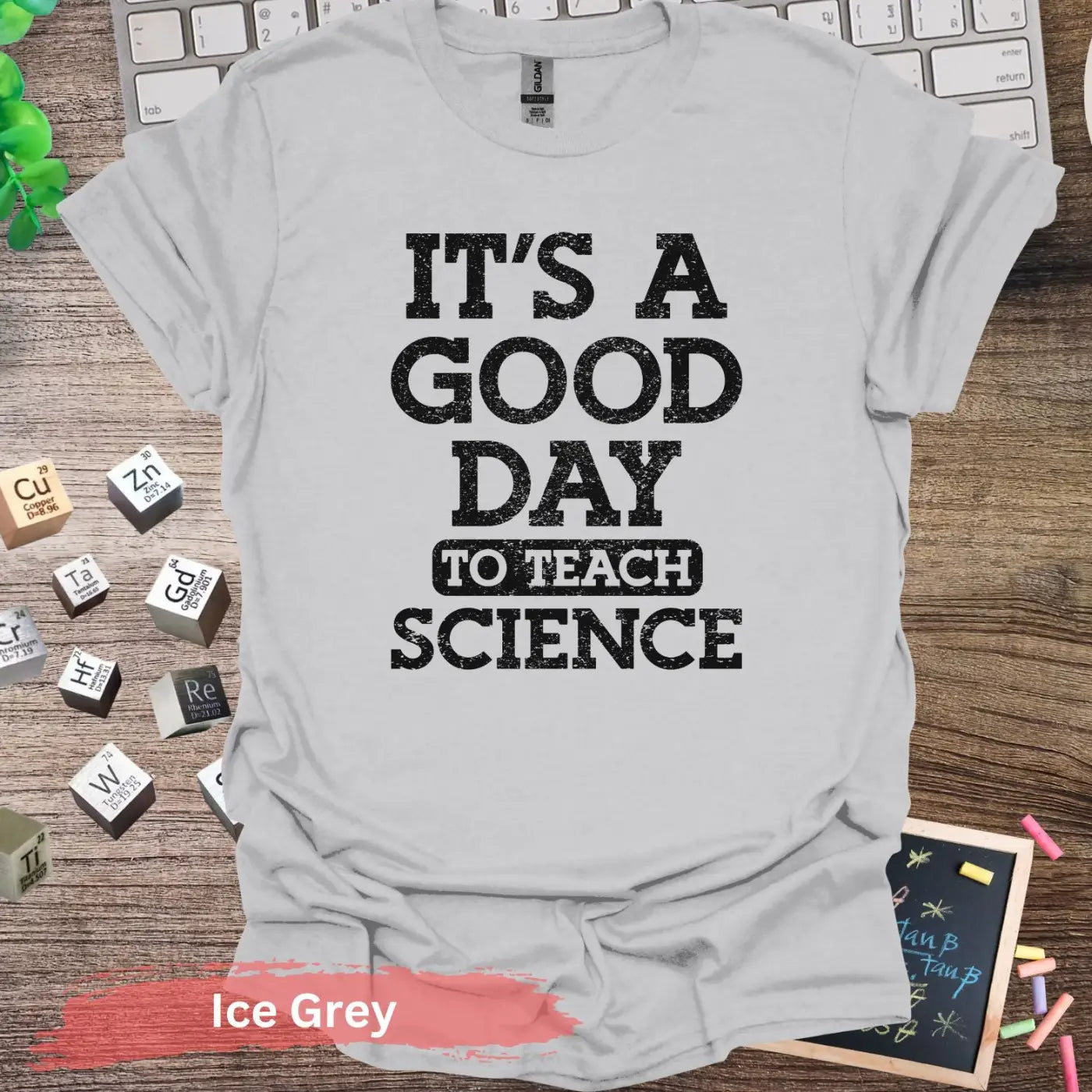 It’s a Good Day to Teach Science T-Shirt - S / Ice Grey - Physical Item