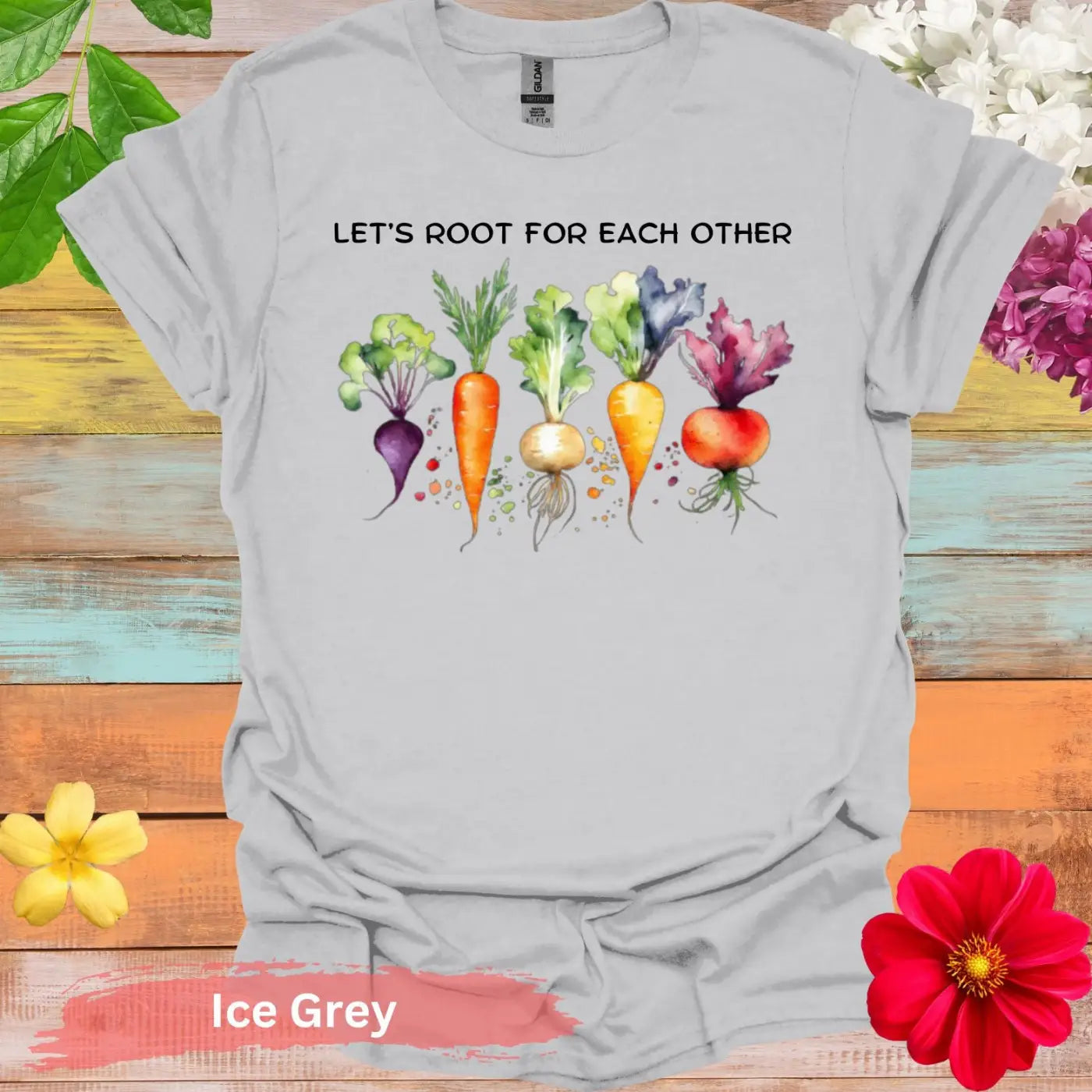 Let’s Root For Each Other T-Shirt - S / Ice Grey - Physical Item