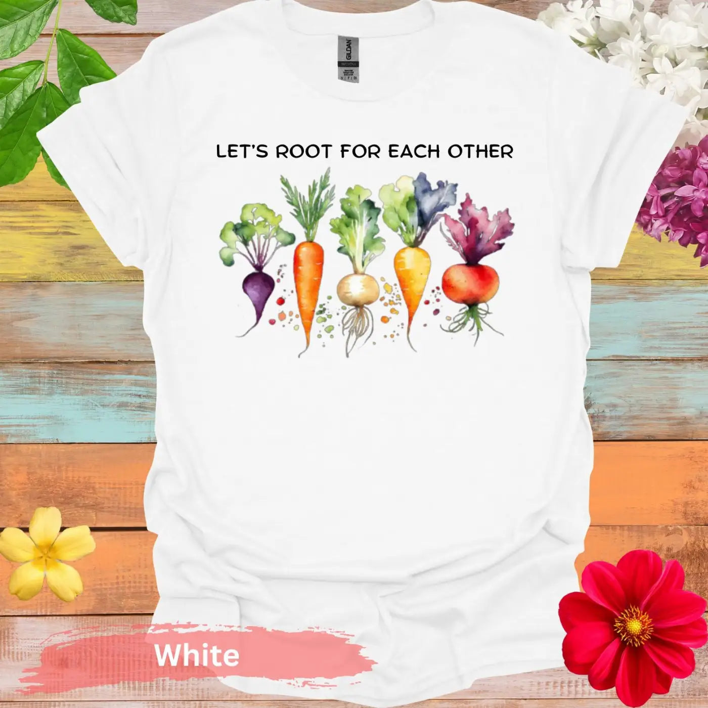 Let’s Root For Each Other T-Shirt - S / White - Physical Item