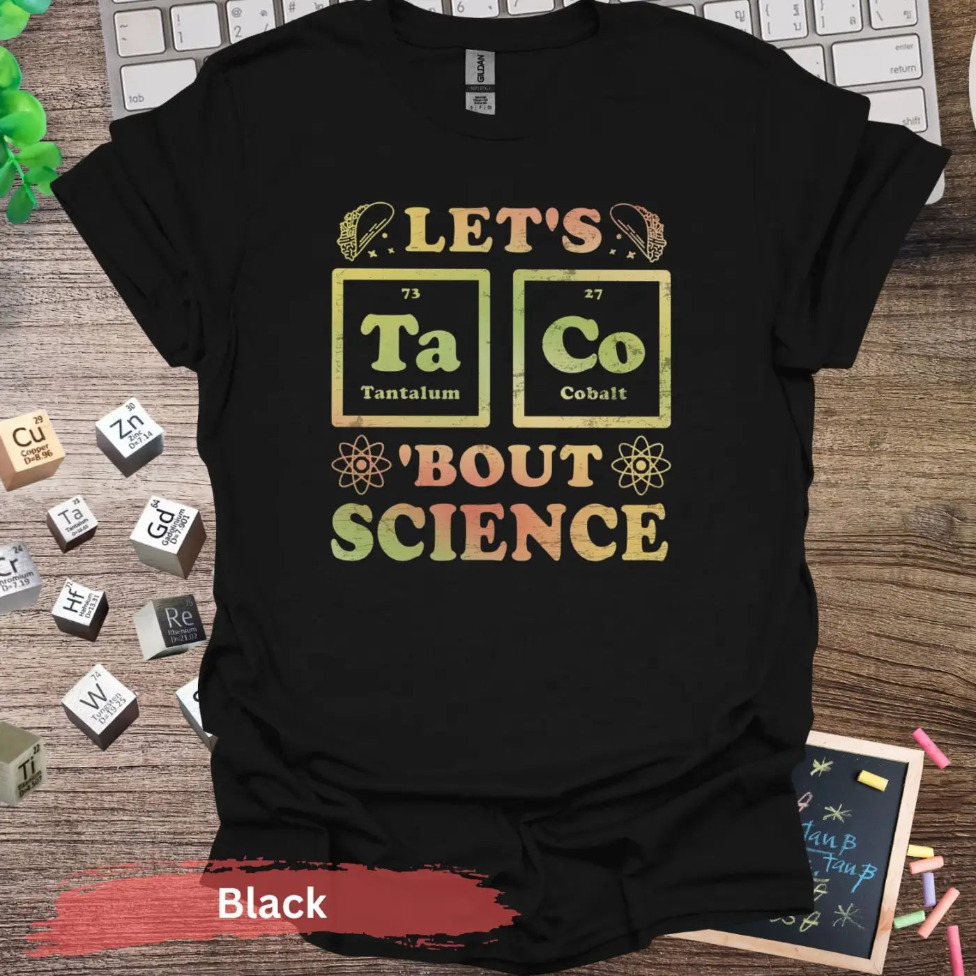 Let’s Taco Bout Science Graphic T-shirt - S / Black - Physical Item