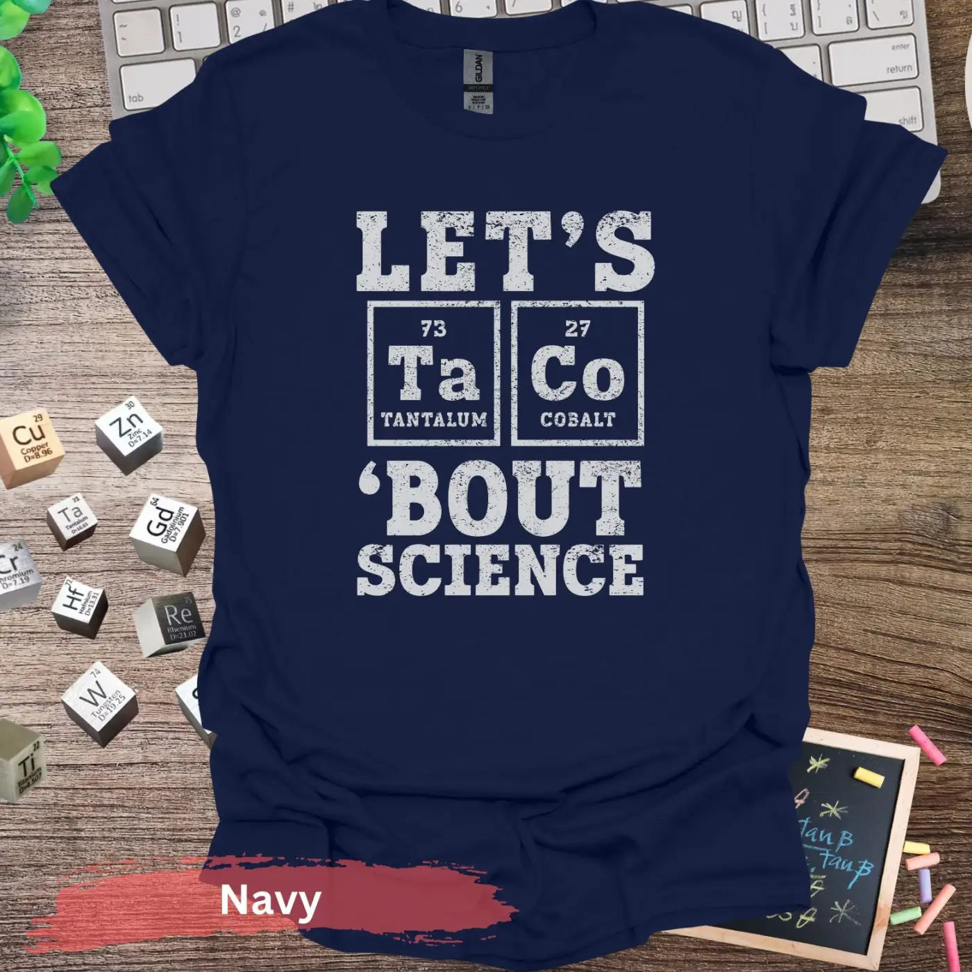 Let’s Taco Bout Science T-shirt - S / Navy - Physical Item