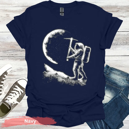 Lunar Miner T-Shirt - S - Unisex / Navy - Physical Item