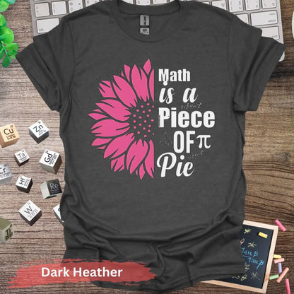 Math Is A Piece of Pie Graphic T-Shirt - S / Dark Heather - Physical Item