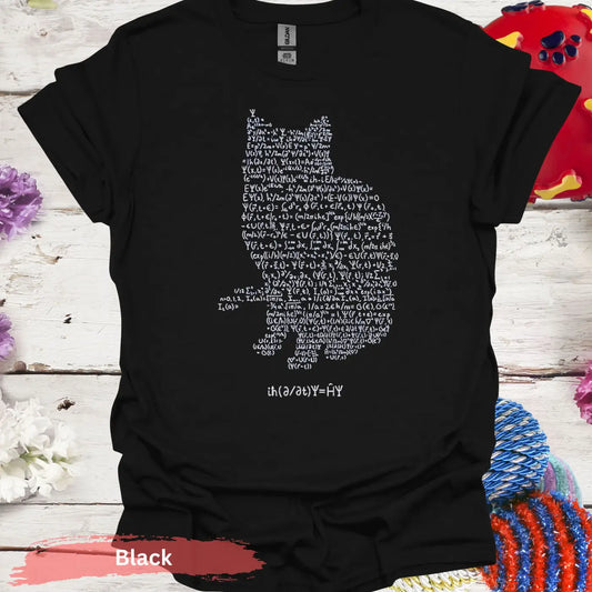 Maxwell Cat Quantum Mechanics T-shirt - S / Black - Physical Item