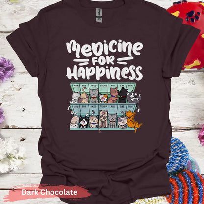 Medicine for Happiness T-shirt - S / Dark Chocolate - Physical Item