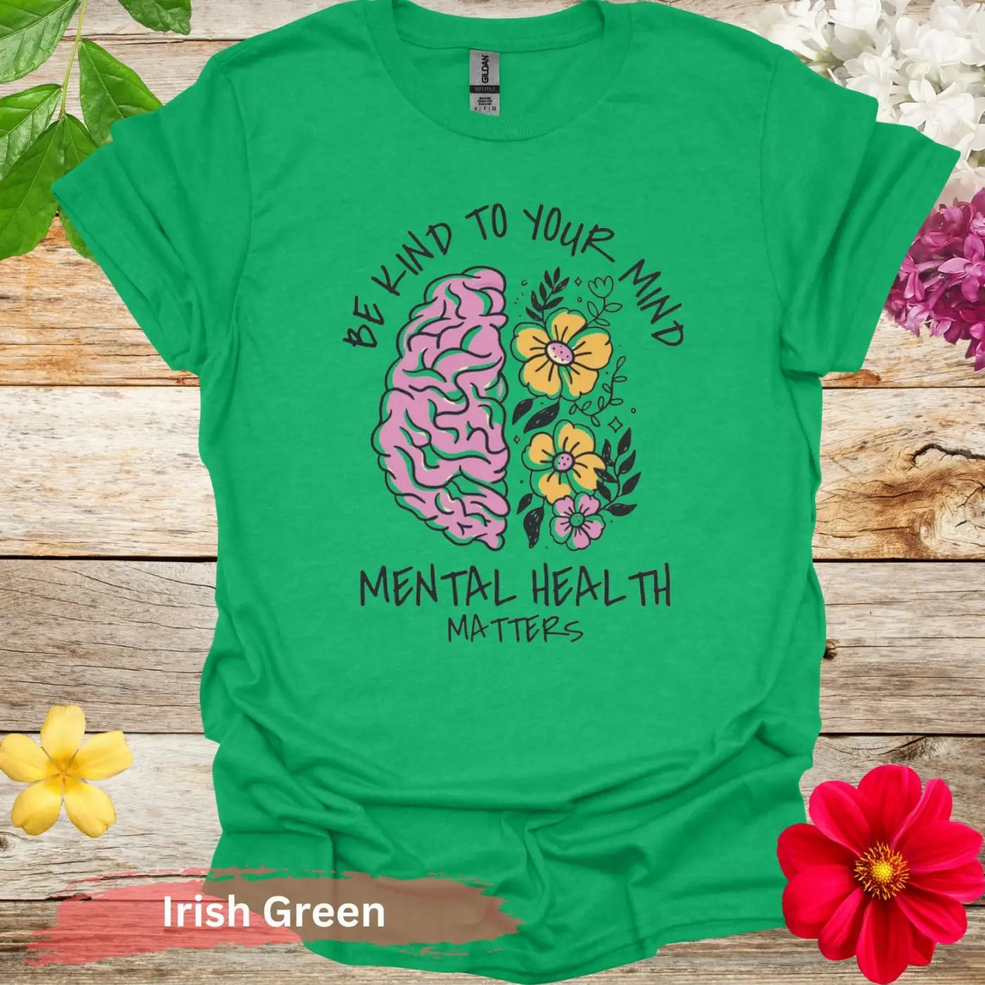 Mental Health Matters T-Shirt - S / Irish Green - Physical Item