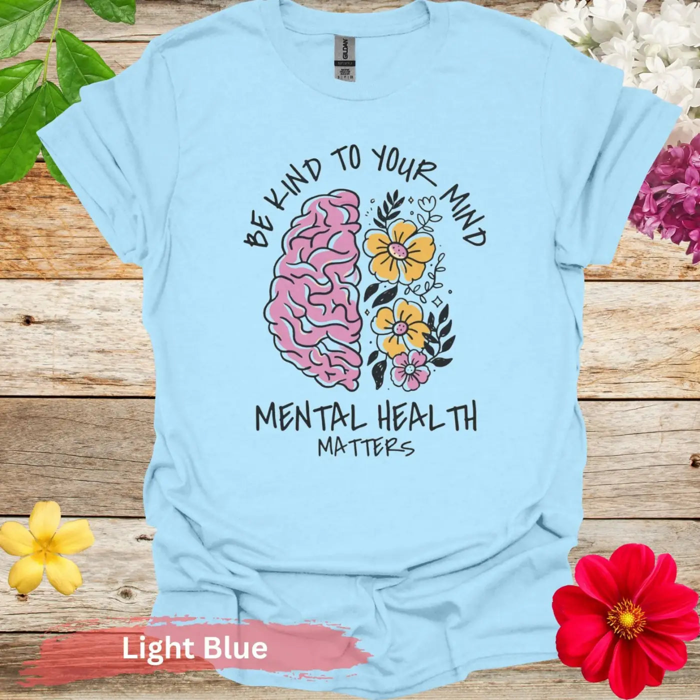 Mental Health Matters T-Shirt - S / Light Blue - Physical Item