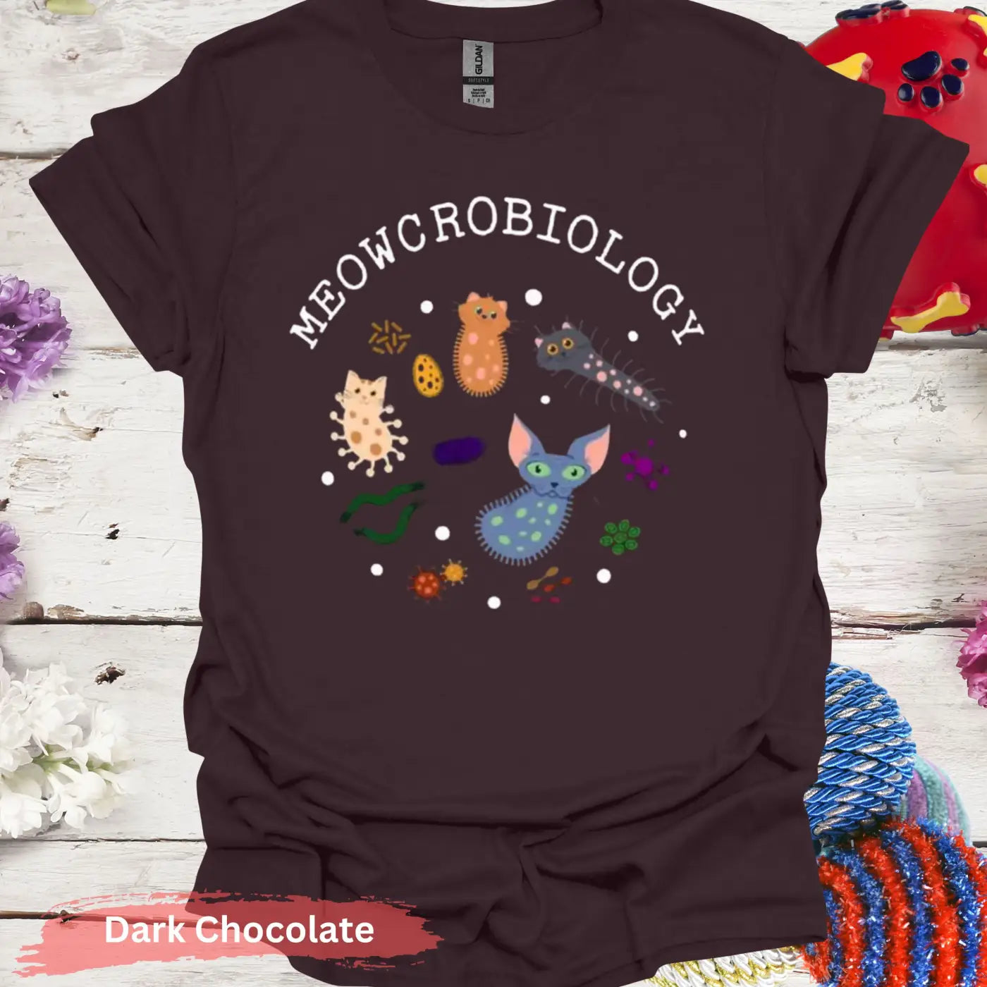 Meowcrobiology T-Shirt - Dark Chocolate / S - Physical Item