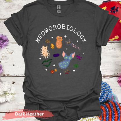 Meowcrobiology T-Shirt - Dark Heather / S - Physical Item