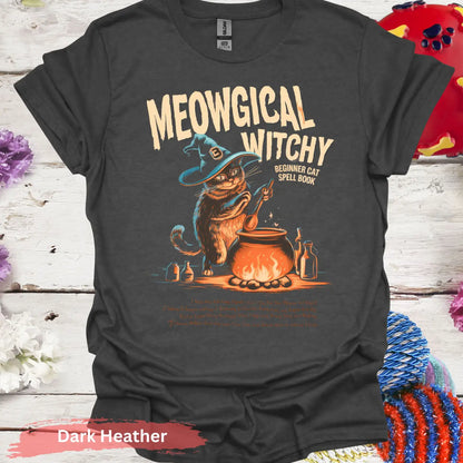 Meowgical Witchy T-Shirt - S / Dark Heather - Physical Item