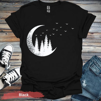 Midnight Moon T-shirt - S / Black - Physical Item