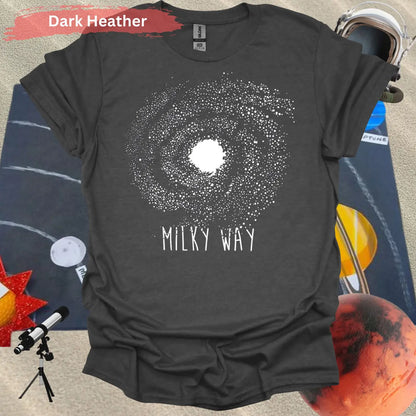 Milky Way Galaxy T-Shirt - S / Dark Heather - Physical Item