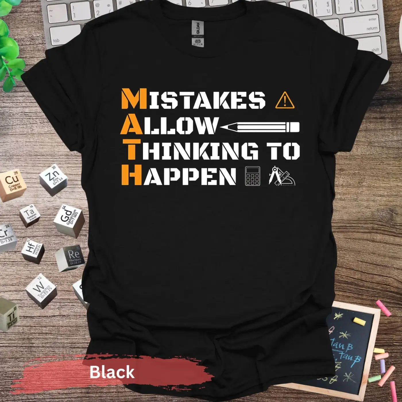 Mistakes Allow Thinking to Happen T-Shirt - S / Black - Physical Item