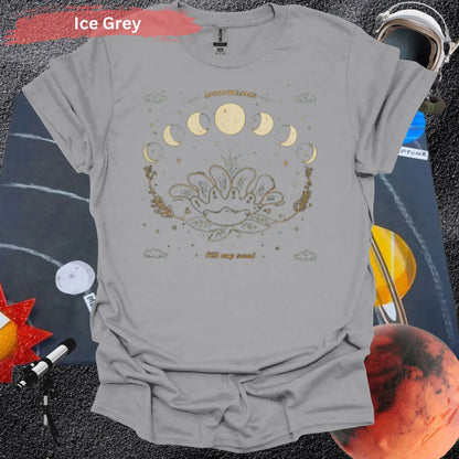 Moonbeams Fill My Soul Lunar Phase T-Shirt - S / Ice Grey - Physical Item