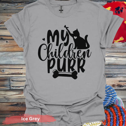 My Children Purr T-Shirt - S / Ice Grey - Physical Item