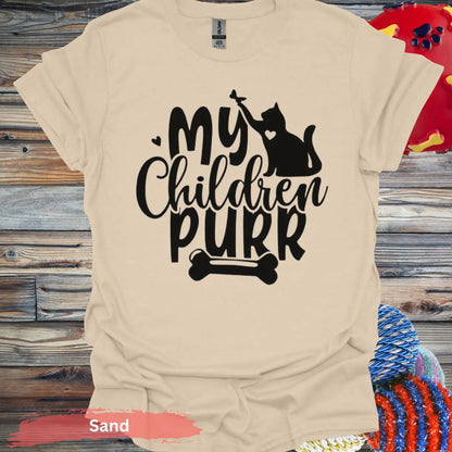 My Children Purr T-Shirt - S / Sand - Physical Item