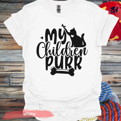 My Children Purr T-Shirt - S / White - Physical Item