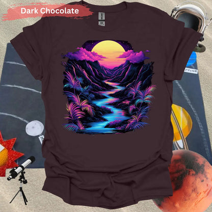 Neon Paradise River of Light T-shirt - S / Dark Chocolate - Physical Item