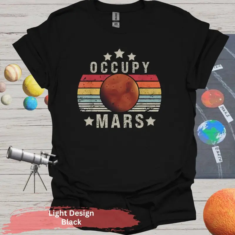 Occupy Mars Space Exploration - Light Design / S / Black - Physical Item