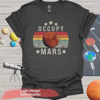 Occupy Mars Space Exploration - Light Design / S / Dark Heather - Physical Item