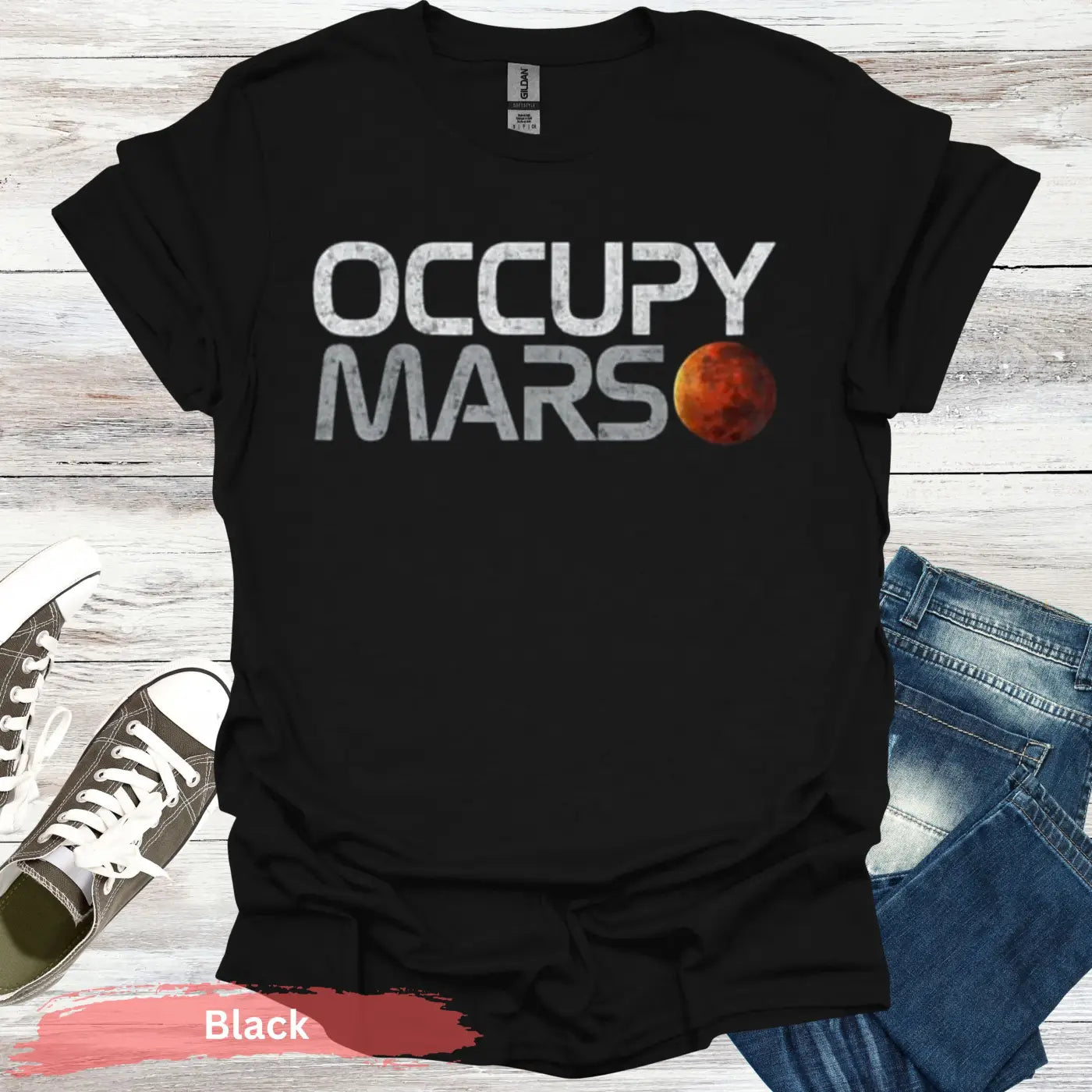 Occupy Mars T-Shirt - S / Black - Physical Item