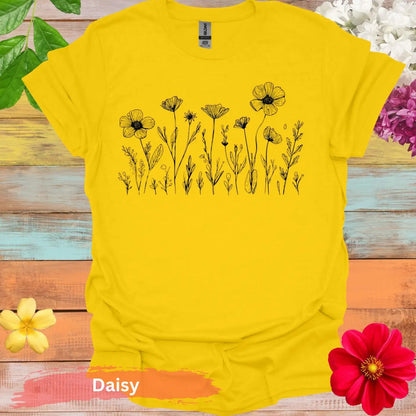 Petal Portraits T-Shirt - S / Daisy - Physical Item