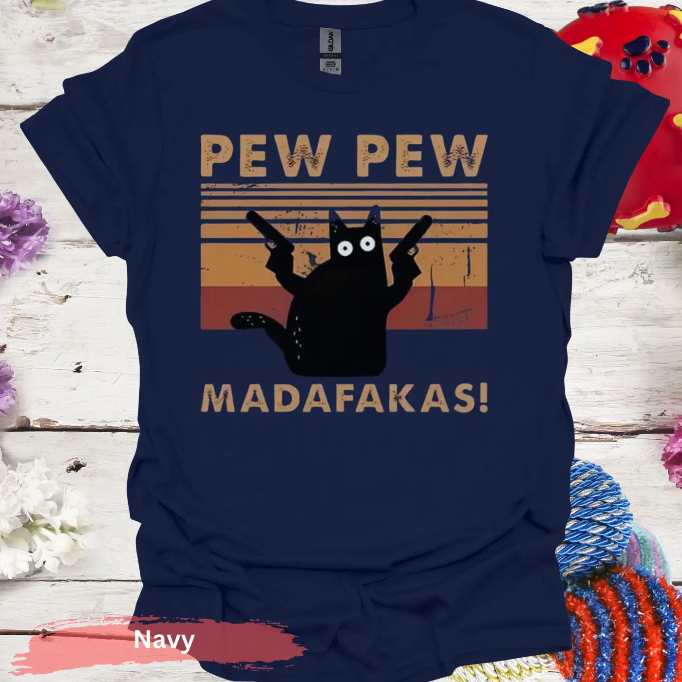 Pew Madafakas T-shirt - S / Navy - Physical Item